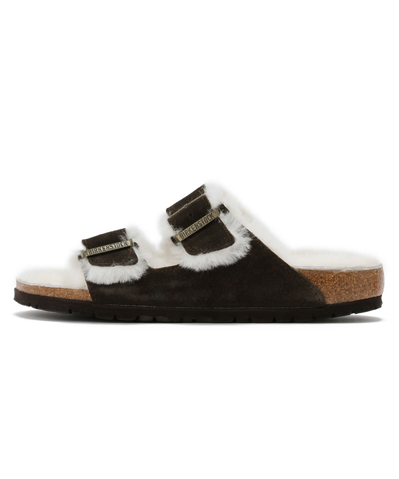 【OUTLET】【ビルケンシュトック】アリゾナ/モカ スエードレザー ファー/サンダル メンズ/ARIZONA詳細画像2
