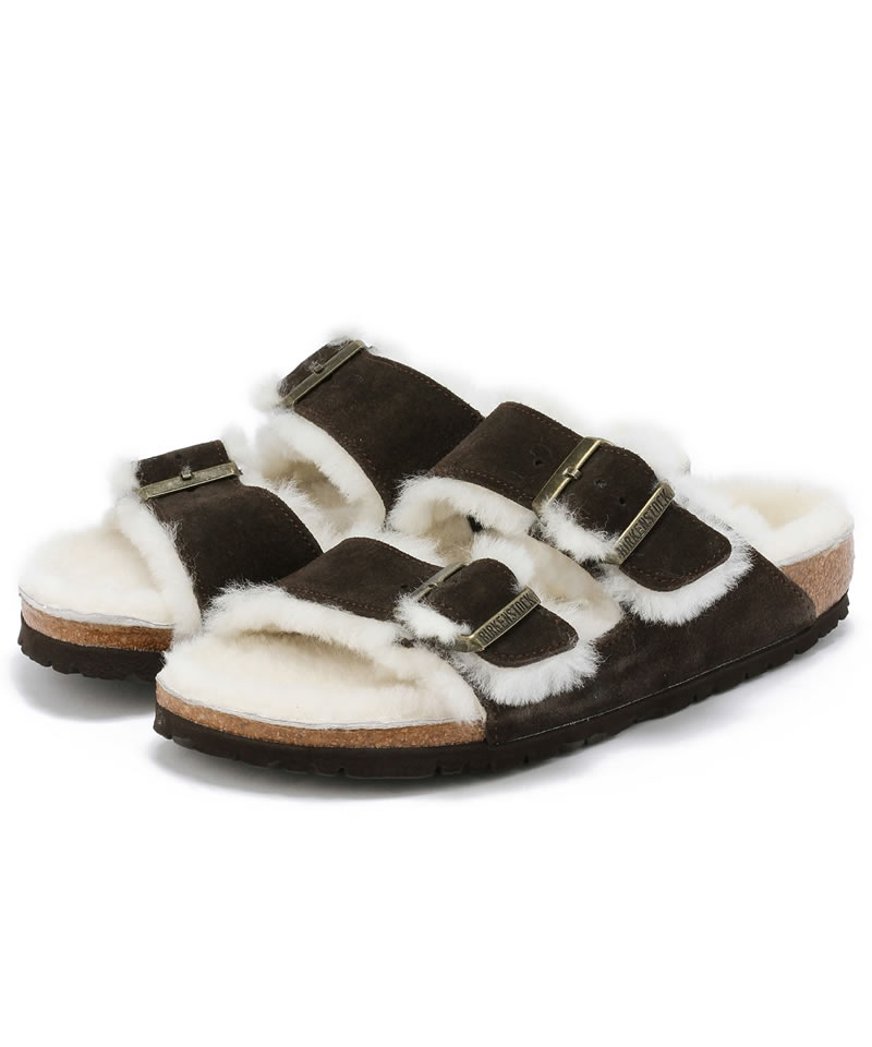 【OUTLET】【ビルケンシュトック】アリゾナ/モカ スエードレザー ファー/サンダル メンズ/ARIZONA詳細画像8