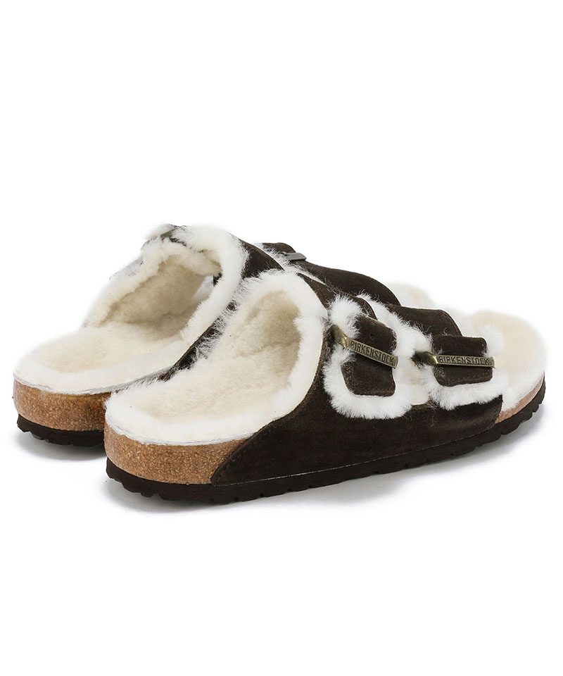 【OUTLET】【ビルケンシュトック】アリゾナ/モカ スエードレザー ファー/サンダル レディース/ARIZONA詳細画像4