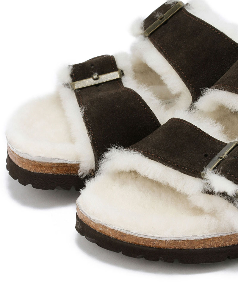 【OUTLET】【ビルケンシュトック】アリゾナ/モカ スエードレザー ファー/サンダル レディース/ARIZONA詳細画像5