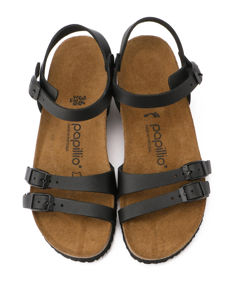 【OUTLET】【パピリオ】ラナ/ブラック ナチュラルレザー/サンダル レディース/LANA詳細画像1