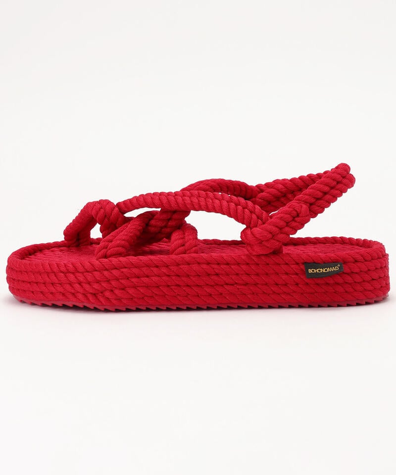 【BOHONOMAD】ボラボラ プラットフォーム/レッド/サンダル メンズ レディース/ボホノマド BORABORA詳細画像1