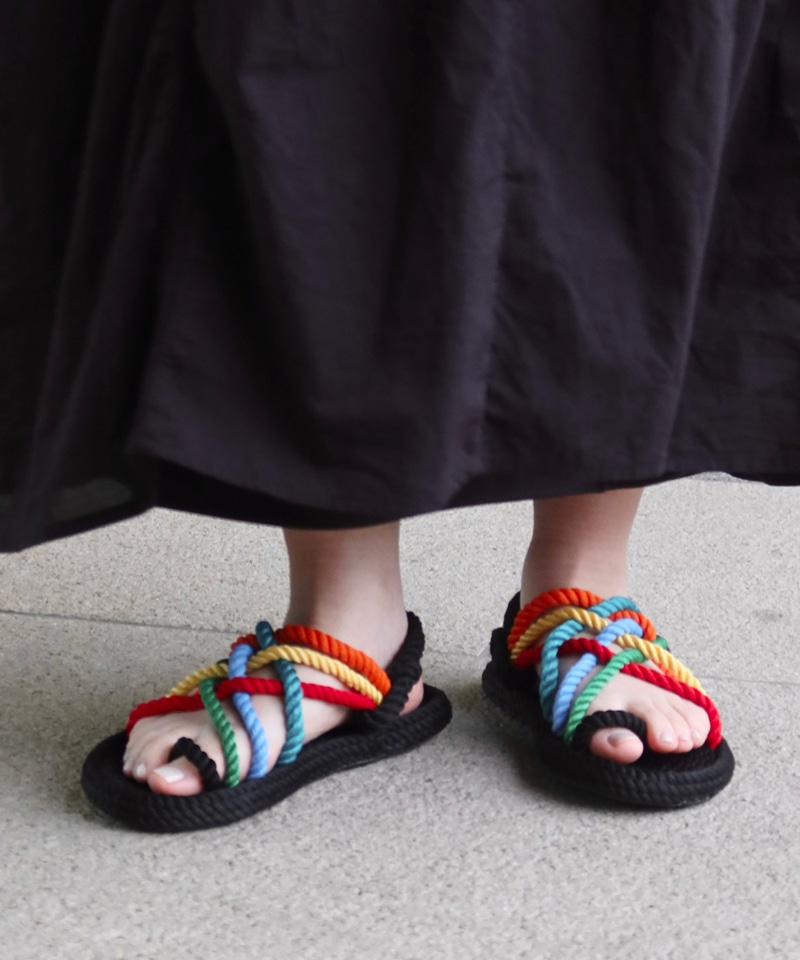 【BOHONOMAD】ケープポイント/ブラック マルチカラー/サンダル メンズ レディース詳細画像7