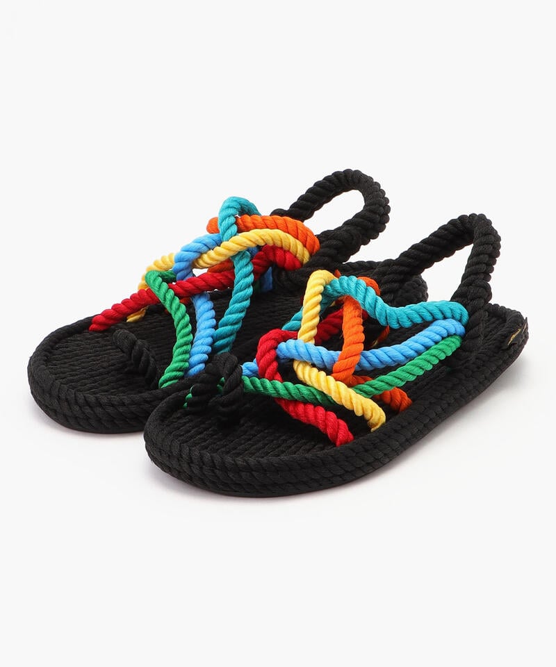 【BOHONOMAD】ケープポイント/ブラック マルチカラー/サンダル メンズ レディース