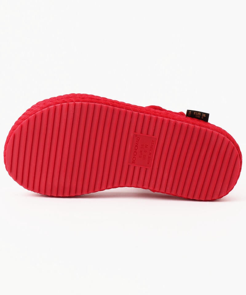 【BOHONOMAD】ハワイ プラットフォーム/レッド/サンダル メンズ レディース/ボホノマド詳細画像2