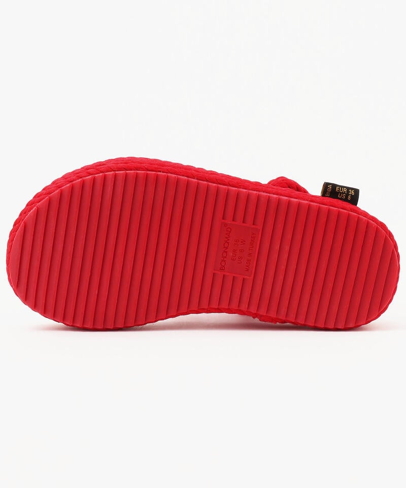 【BOHONOMAD】タヒチ プラットフォーム/レッド/サンダル メンズ レディース/ボホノマド TAHITI詳細画像2