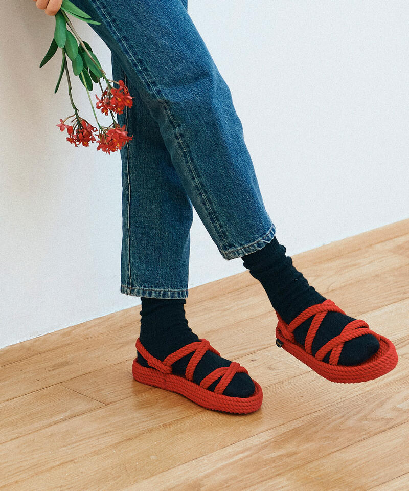 【BOHONOMAD】タヒチ プラットフォーム/レッド/サンダル メンズ レディース/ボホノマド TAHITI詳細画像8