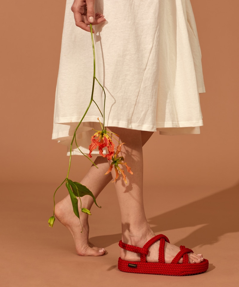 【BOHONOMAD】タヒチ プラットフォーム/レッド/サンダル メンズ レディース/ボホノマド TAHITI詳細画像9