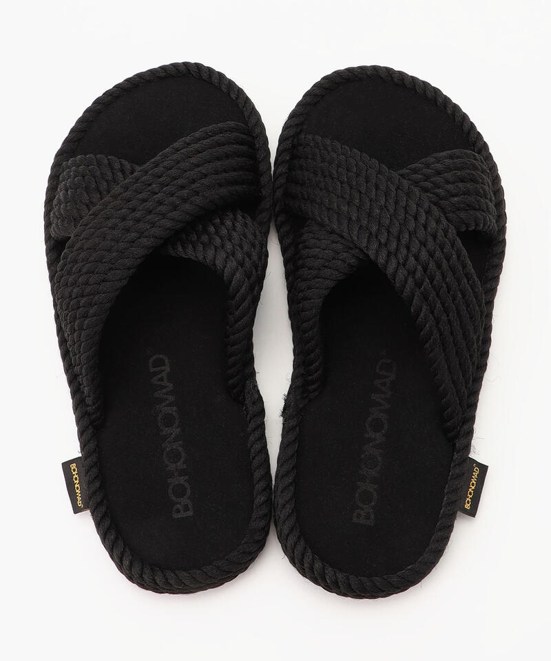 【BOHONOMAD】バルセロナ メモリーフォームスリッパ/ブラック ポリプロピレン/サンダル詳細画像6