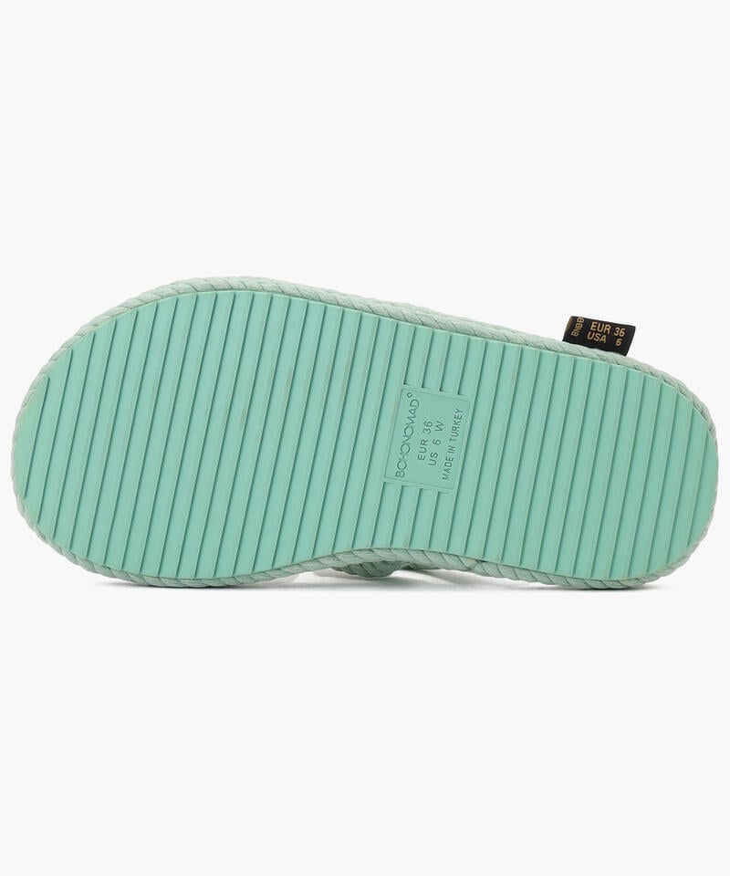 【BOHONOMAD】ボドルム ファーリースリッパ/ミント ポリプロピレン ファー/サンダル詳細画像2