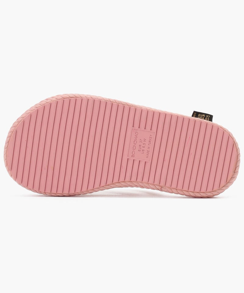 【BOHONOMAD】ボドルム ファーリースリッパ/ピンク ポリプロピレン ファー/サンダル詳細画像2