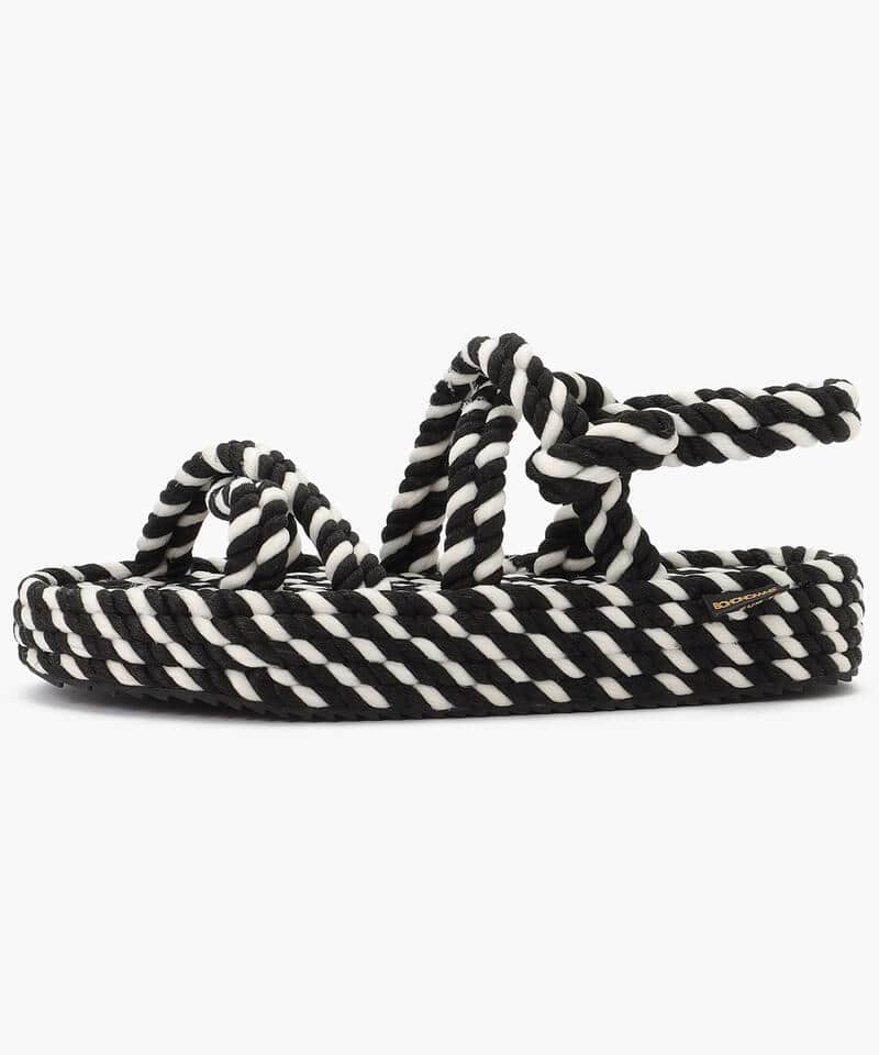 【BOHONOMAD】タヒチ プラットフォーム/ブラック ホワイト/サンダル メンズ レディース詳細画像1