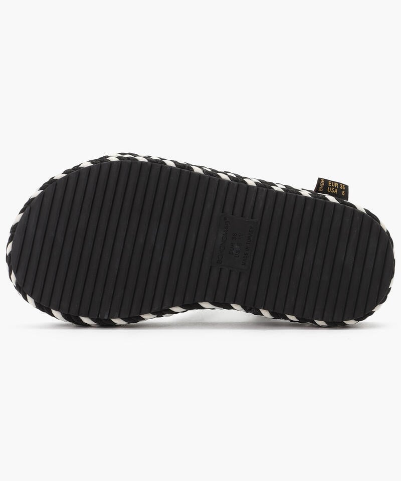 【BOHONOMAD】タヒチ プラットフォーム/ブラック ホワイト/サンダル メンズ レディース詳細画像2