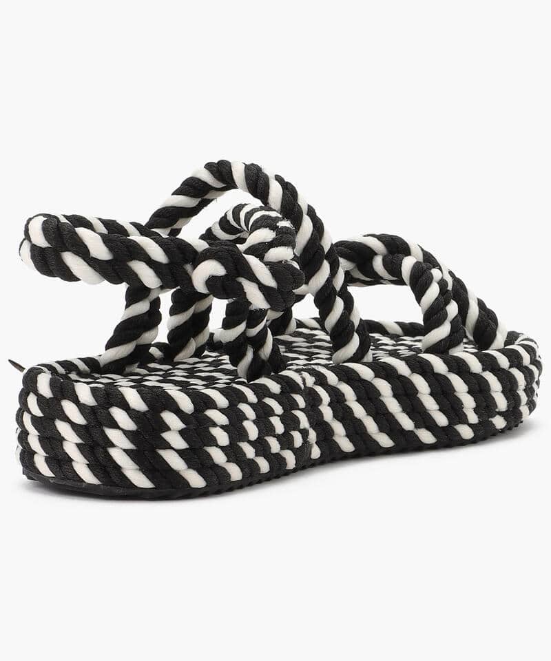 【BOHONOMAD】タヒチ プラットフォーム/ブラック ホワイト/サンダル メンズ レディース詳細画像3