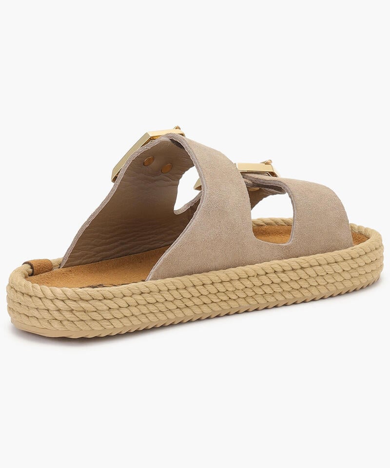 【BOHONOMAD】シドニー/トープ ベロアレザー/サンダル メンズ レディース詳細画像3