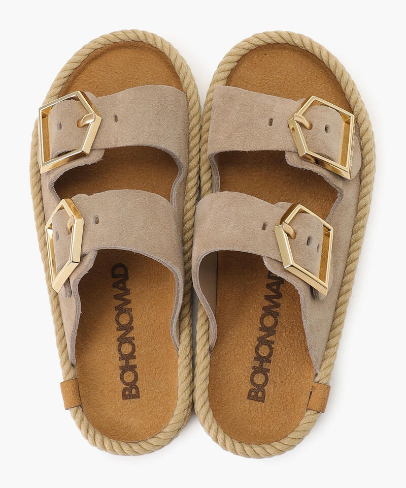 【BOHONOMAD】シドニー/トープ ベロアレザー/サンダル メンズ レディース詳細画像6