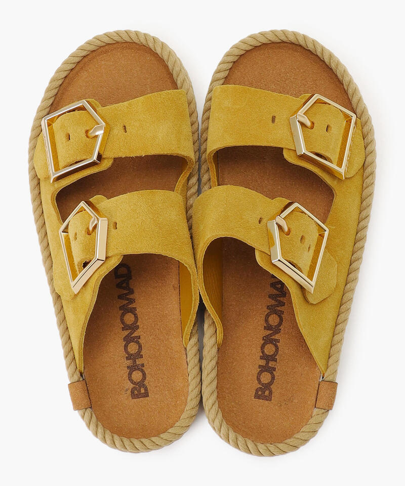 【BOHONOMAD】シドニー/マスタード ベロアレザー/サンダル メンズ レディース詳細画像6