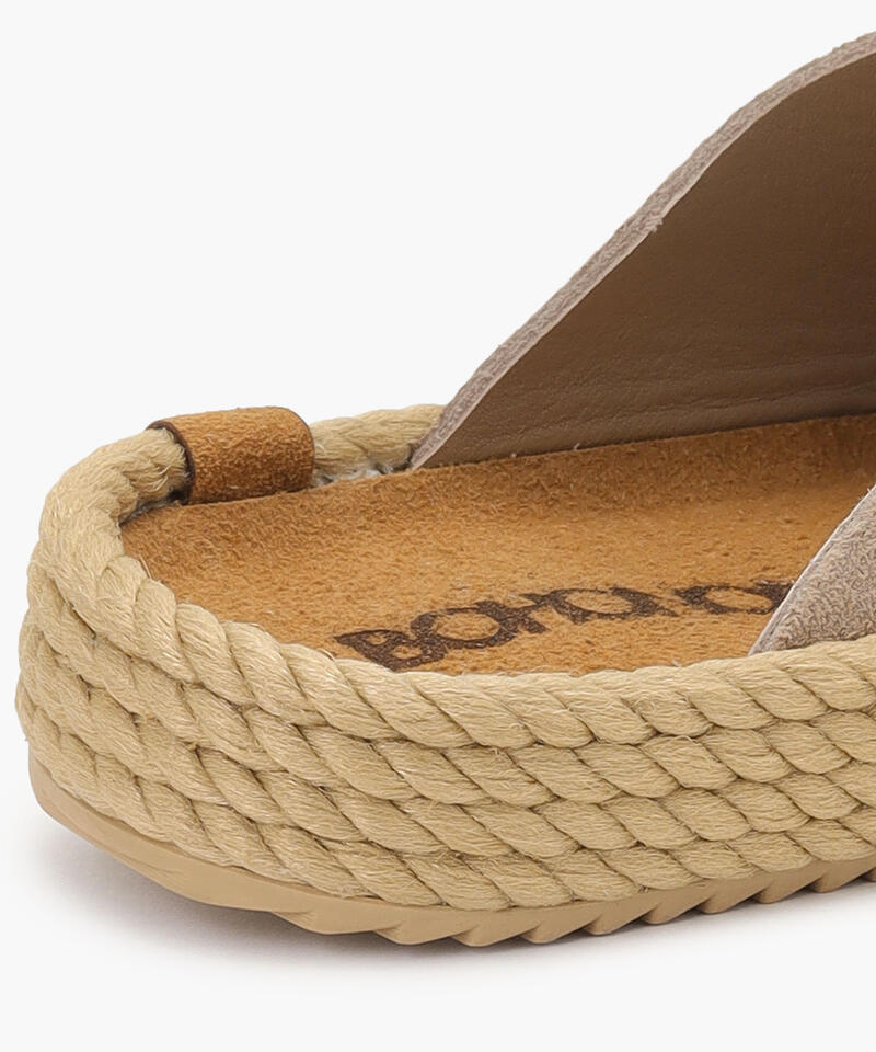 【BOHONOMAD】カサブランカ/トープ ベロアレザー/サンダル メンズ レディース詳細画像5