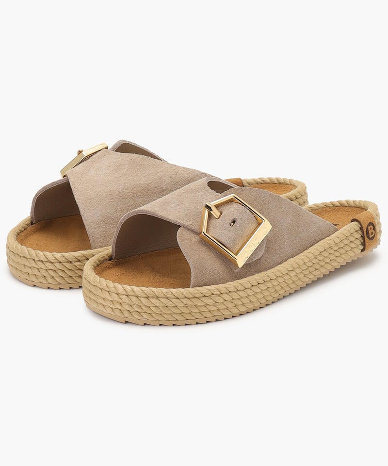 【BOHONOMAD】カサブランカ/トープ ベロアレザー/サンダル メンズ レディース詳細画像7