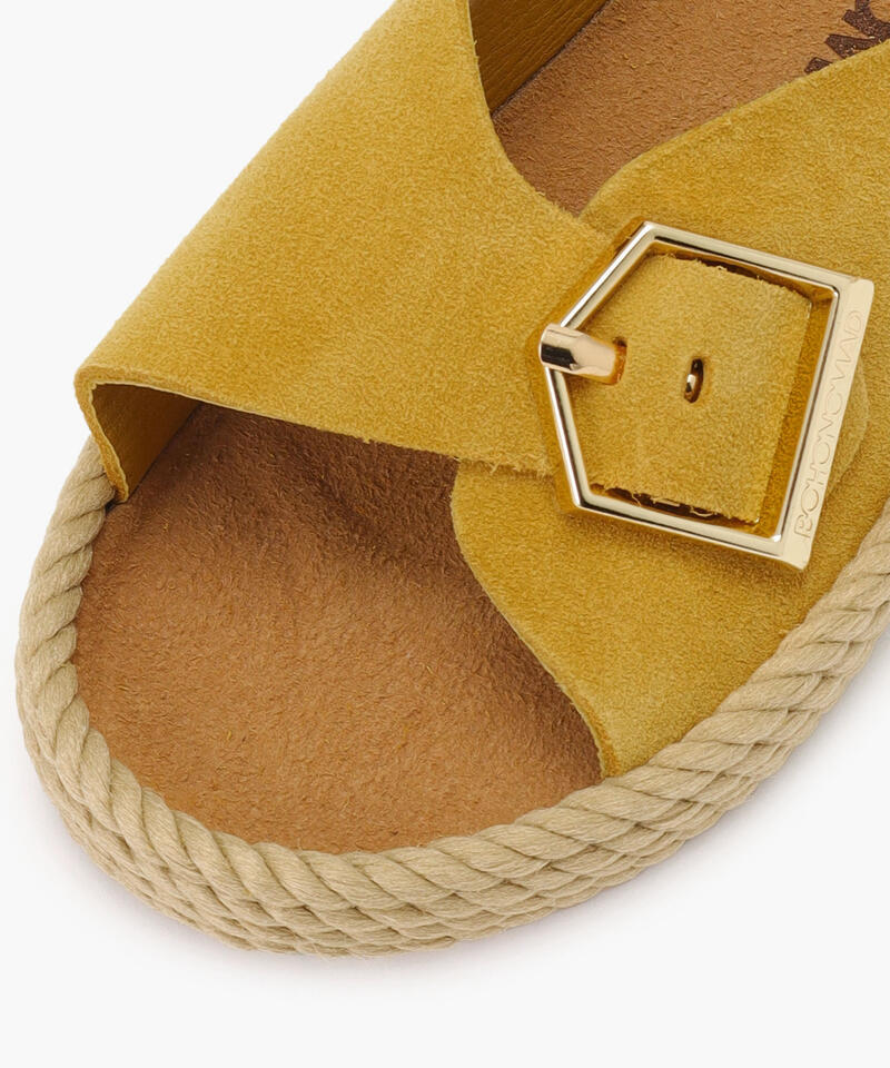 【BOHONOMAD】カサブランカ/マスタード ベロアレザー/サンダル メンズ レディース詳細画像4