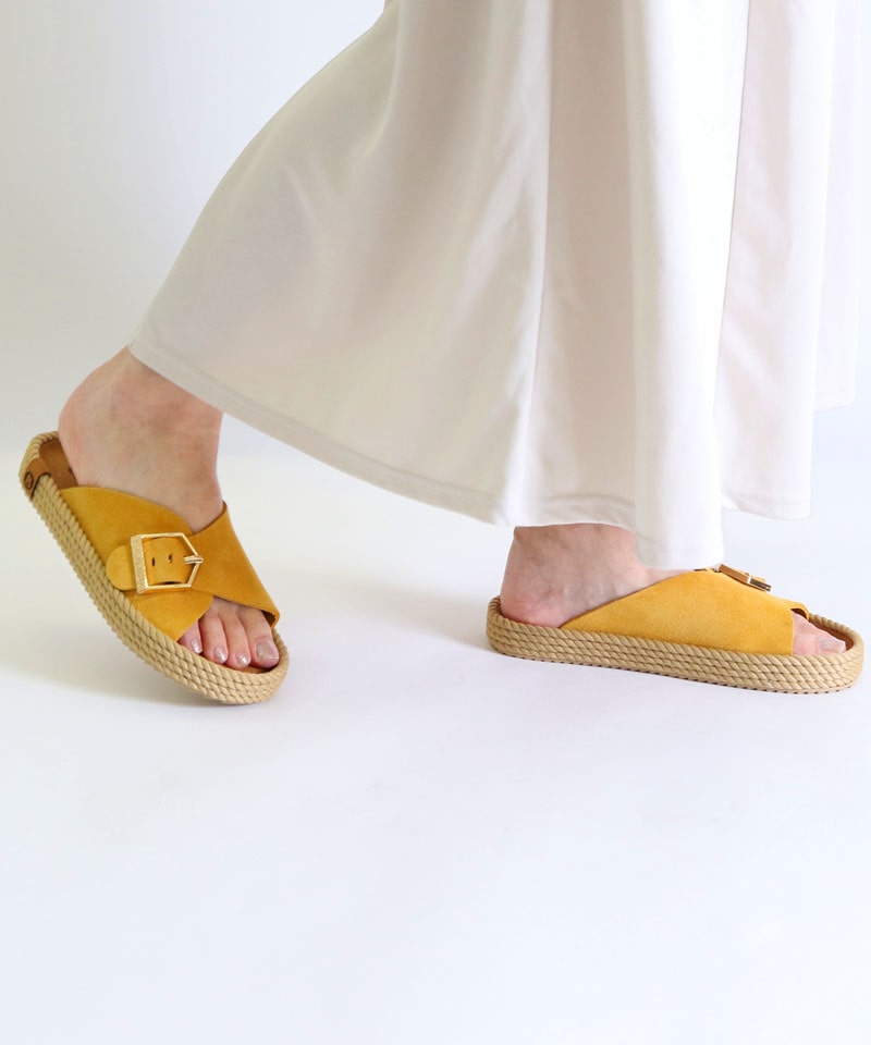 【BOHONOMAD】カサブランカ/マスタード ベロアレザー/サンダル メンズ レディース詳細画像8