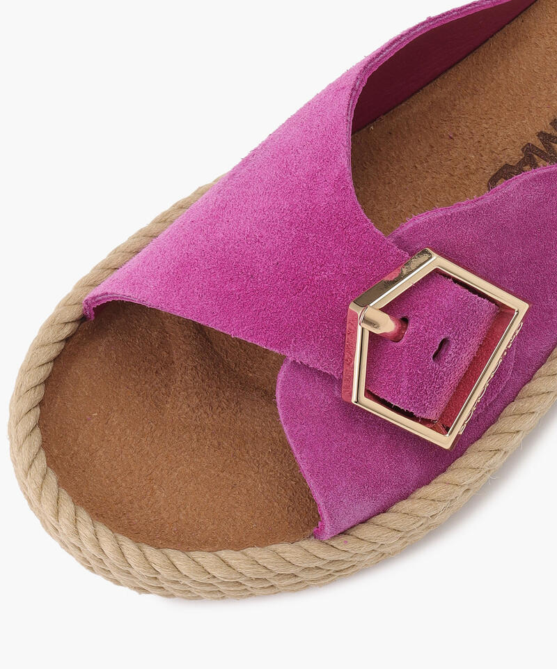 【BOHONOMAD】カサブランカ/バイオレット ベロアレザー/サンダル メンズ レディース詳細画像4