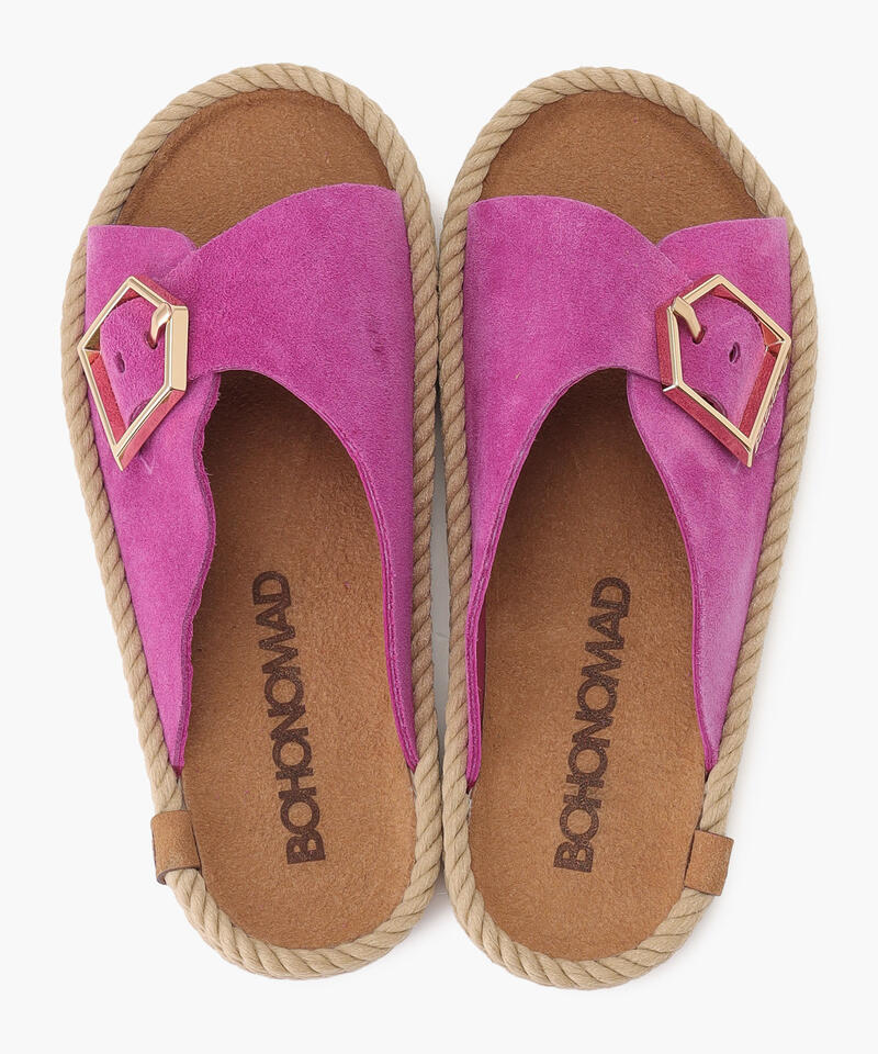 【BOHONOMAD】カサブランカ/バイオレット ベロアレザー/サンダル メンズ レディース詳細画像6