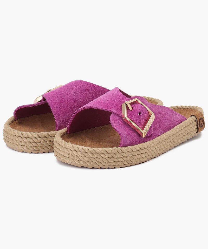 【BOHONOMAD】カサブランカ/バイオレット ベロアレザー/サンダル メンズ レディース