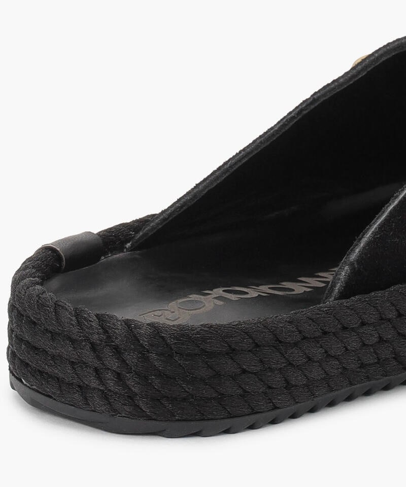 【BOHONOMAD】カサブランカ/ブラック ベロアレザー/サンダル メンズ レディース詳細画像5