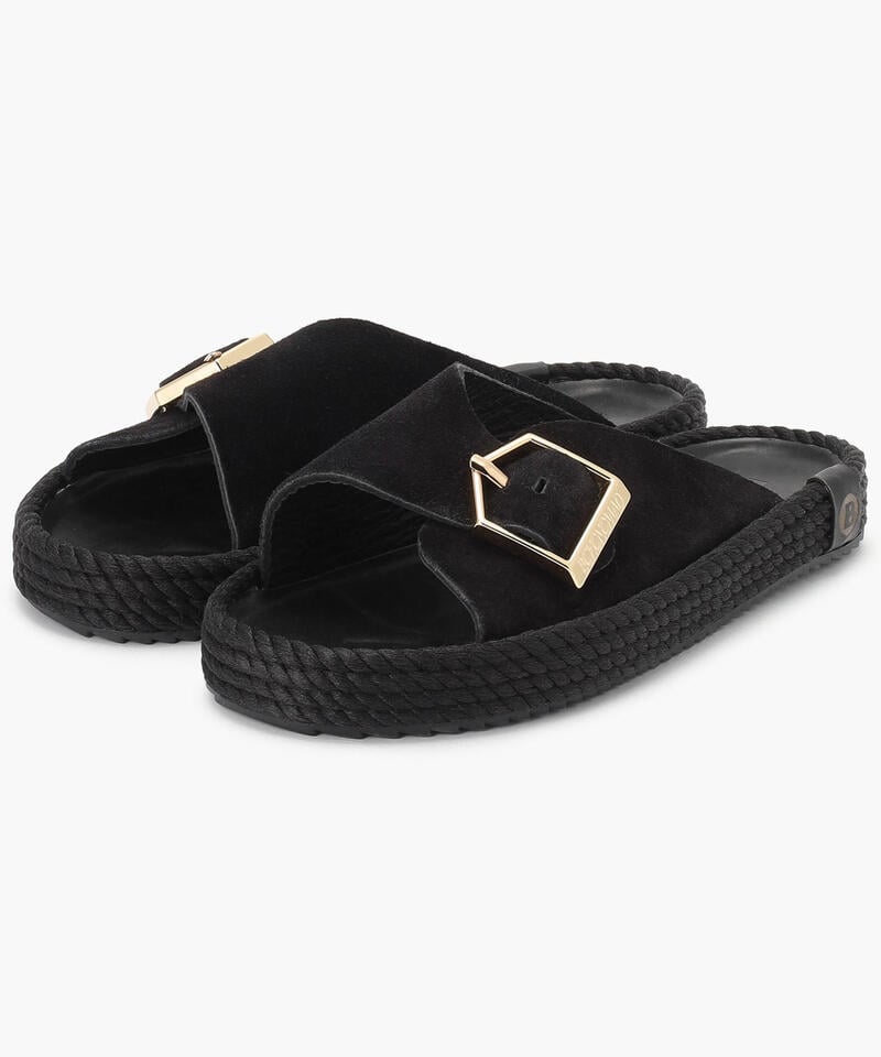 【BOHONOMAD】カサブランカ/ブラック ベロアレザー/サンダル メンズ レディース詳細画像7