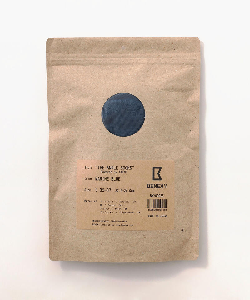 【ベネクシー】ザ アンクルソックス/マリンブルー ポリエステル コットン/靴下 メンズ レディース詳細画像4