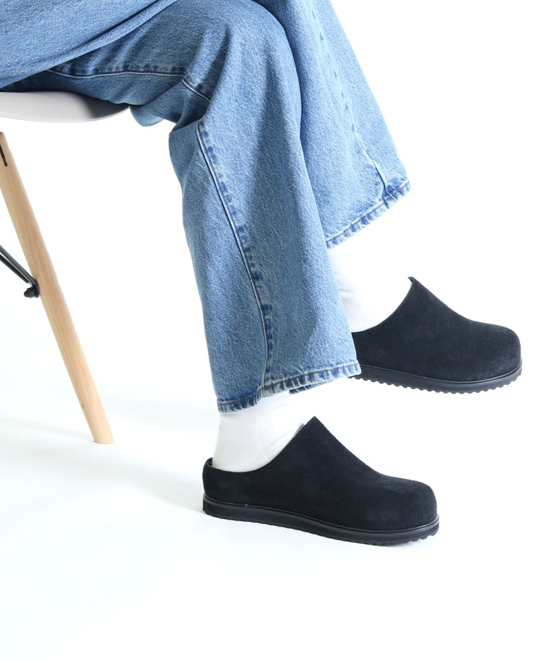 【ベネクシー】270W スリム/ブラック ベロアレザー/サンダル メンズ レディース/BENEXY詳細画像7