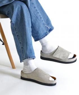 【ベネクシー】180W リラックス/トープ ベロアレザー/サンダル メンズ レディース