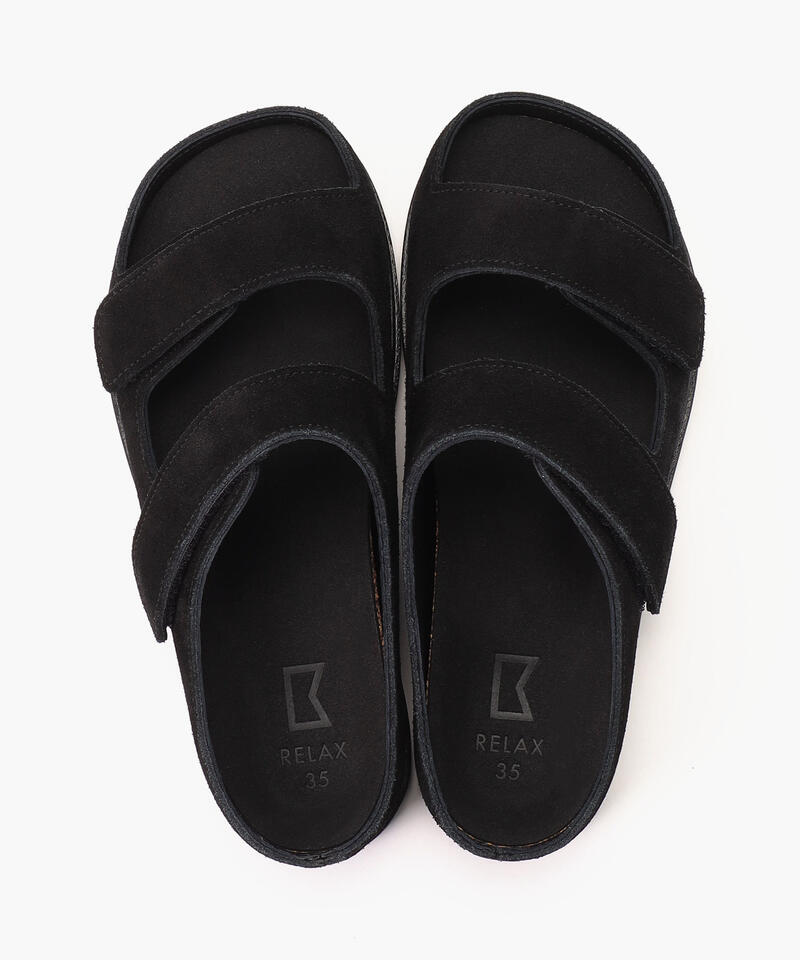 【ベネクシー】120W リラックス/ブラック ベロアレザー/サンダル メンズ レディース詳細画像6
