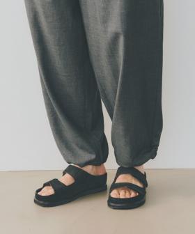 【ベネクシー】120W リラックス/ブラック ベロアレザー/サンダル メンズ レディース