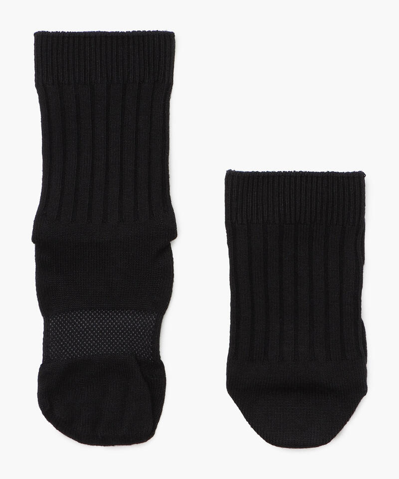 【ケアソク】ととのえる ベーシック/ブラック ポリエステル コットン/ソックス レディース/CARE:SOKU