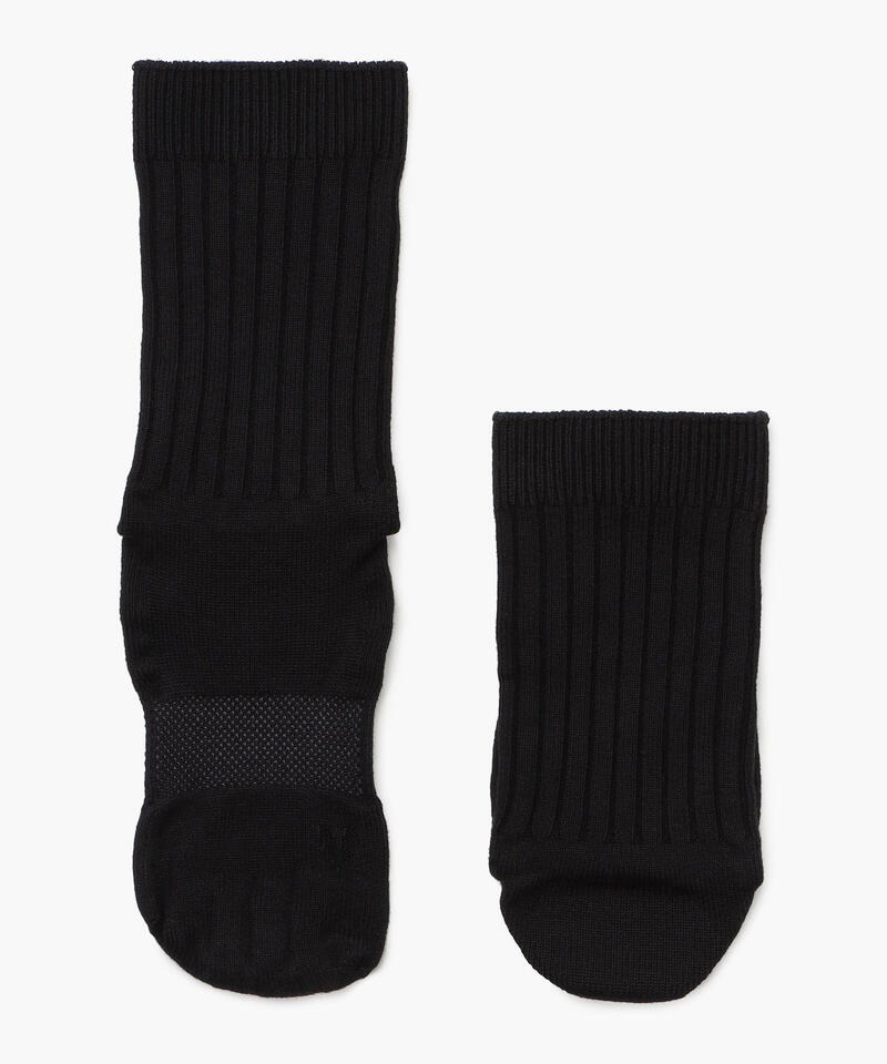 【ケアソク】ととのえる ベーシック/ブラック ポリエステル コットン/ソックス メンズ/CARE:SOKU