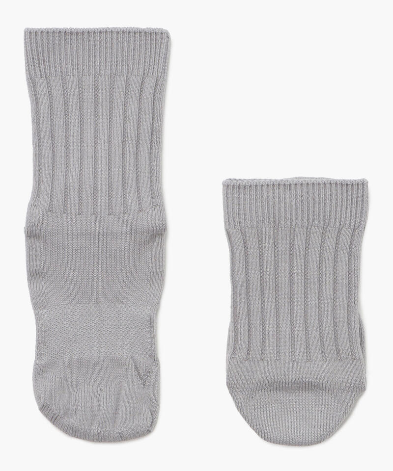 【ケアソク】ととのえる ベーシック/ライトグレー ポリエステル コットン/ソックス レディース/CARE:SOKU