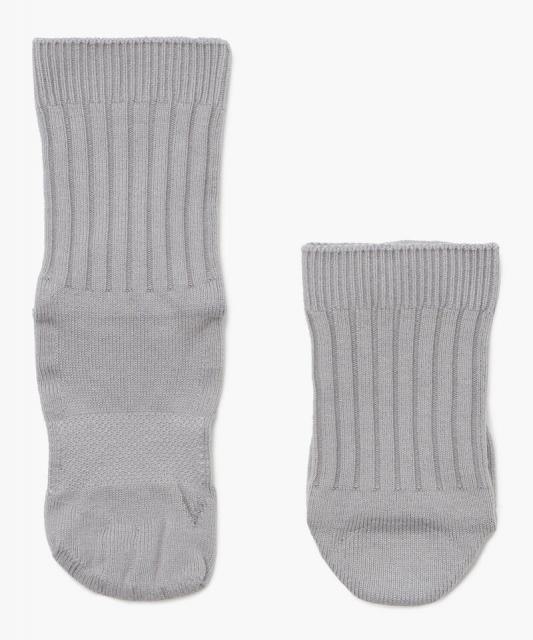 【ケアソク】ととのえる ベーシック/ライトグレー ポリエステル コットン/ソックス レディース/CARE:SOKU