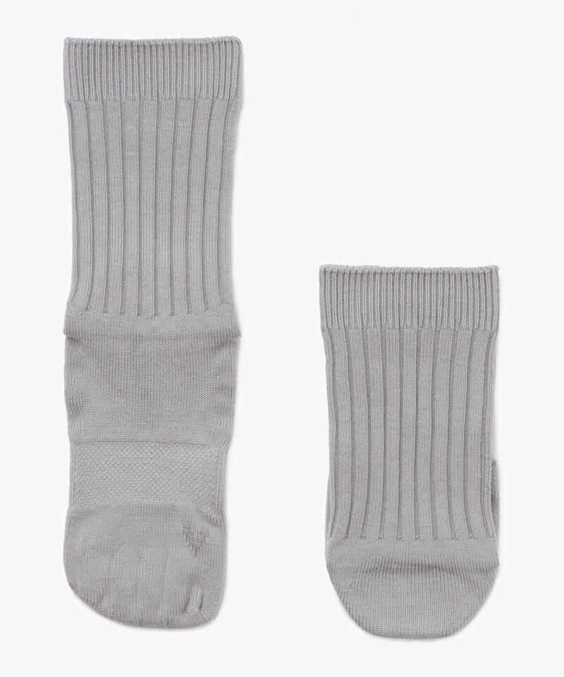【ケアソク】ととのえる ベーシック/ライトグレー ポリエステル コットン/ソックス メンズ/CARE:SOKU