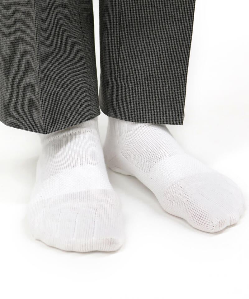 【ケアソク】ととのえる ベーシック/レッド ポリエステル コットン/ソックス メンズ/CARE:SOKU詳細画像7