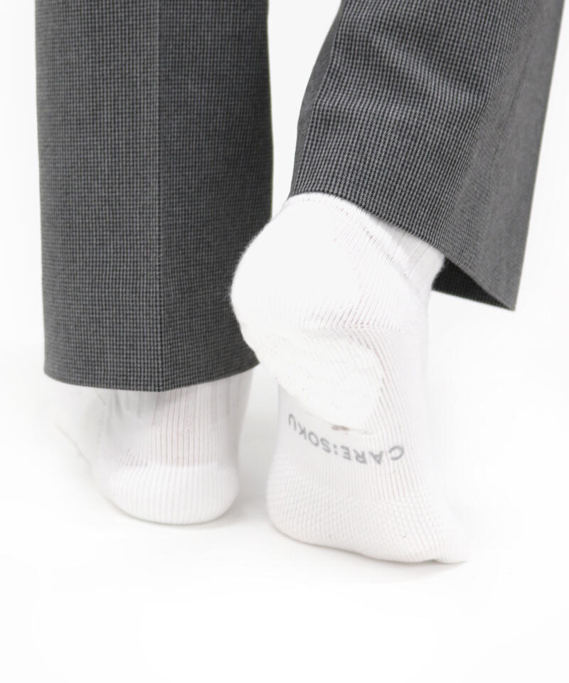 【ケアソク】ととのえる ベーシック/ホワイト ポリエステル コットン/ソックス メンズ/CARE:SOKU詳細画像7