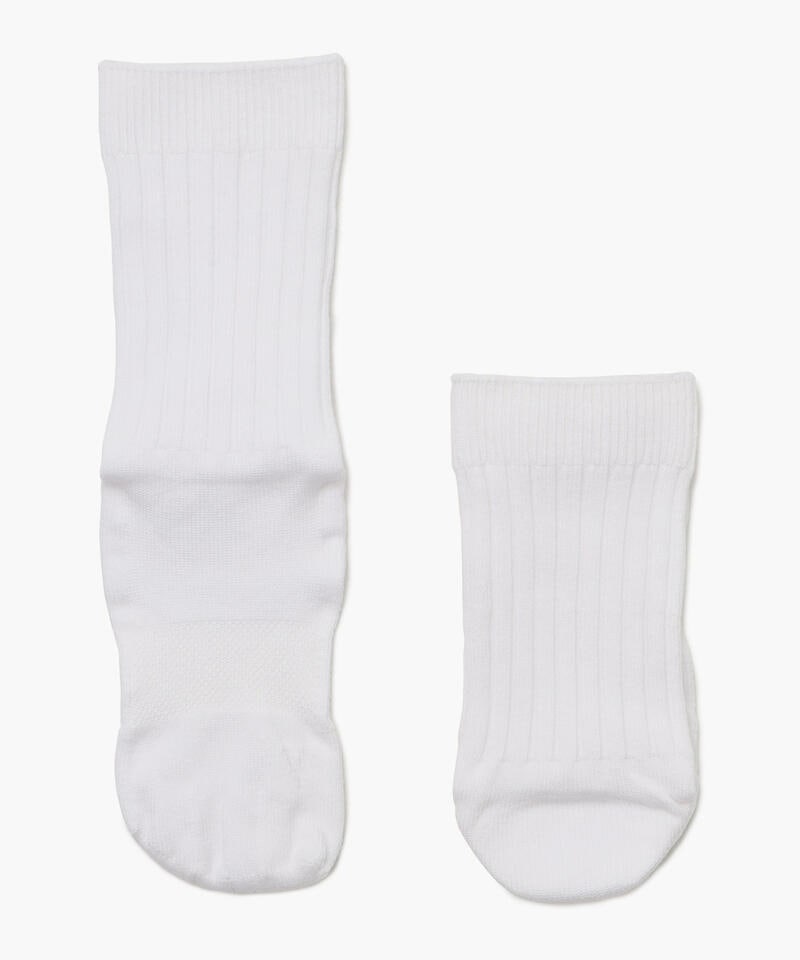 【ケアソク】ととのえる ベーシック/ホワイト ポリエステル コットン/ソックス メンズ/CARE:SOKU
