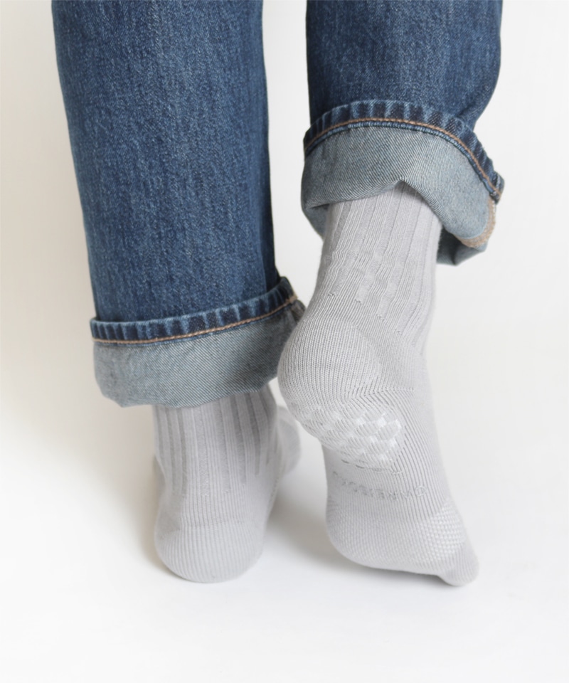 【ケアソク】ととのえる ベーシック/マスタード ポリエステル コットン/ソックス メンズ詳細画像8