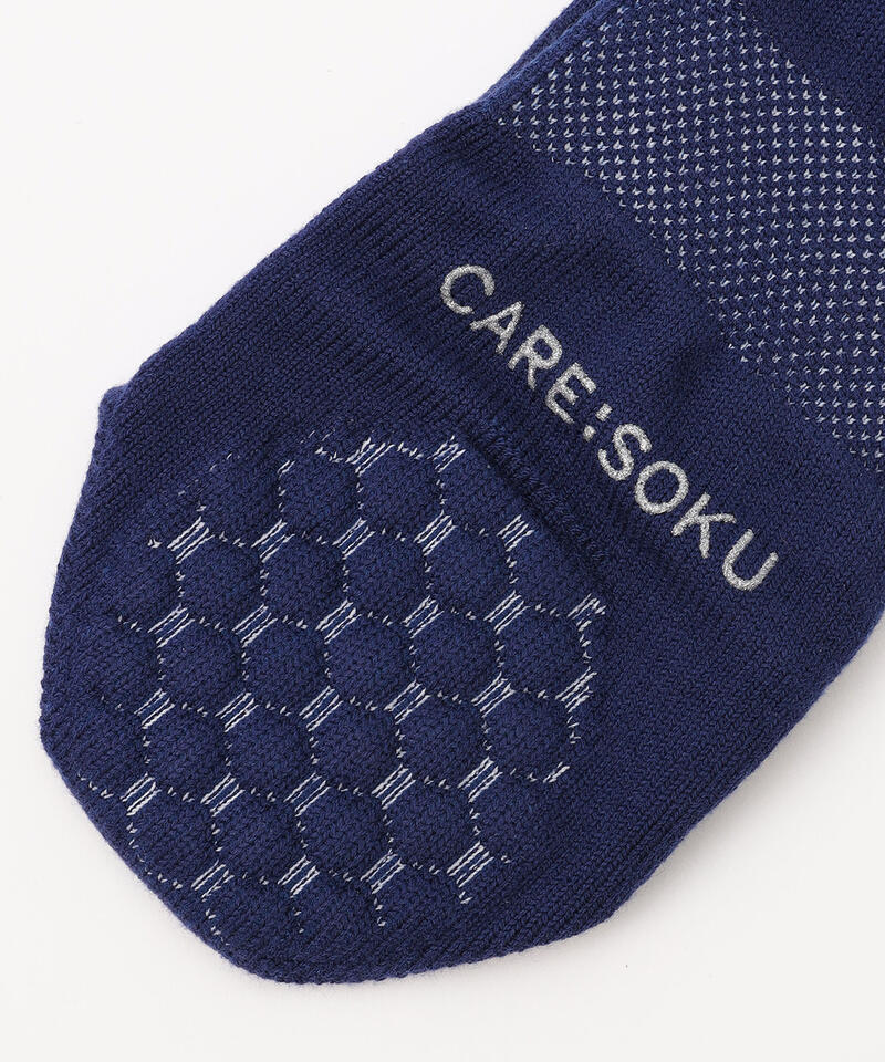 【ケアソク】ととのえる ベーシック/ネイビー ポリエステル コットン/ソックス メンズ詳細画像2