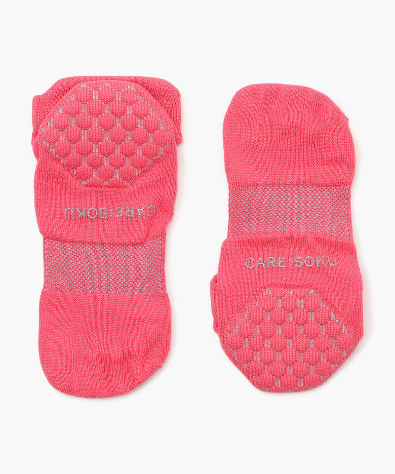 【ケアソク】ととのえる ウォーキング/ピンク ポリエステル コットン/ソックス メンズ/CARE:SOKU詳細画像1
