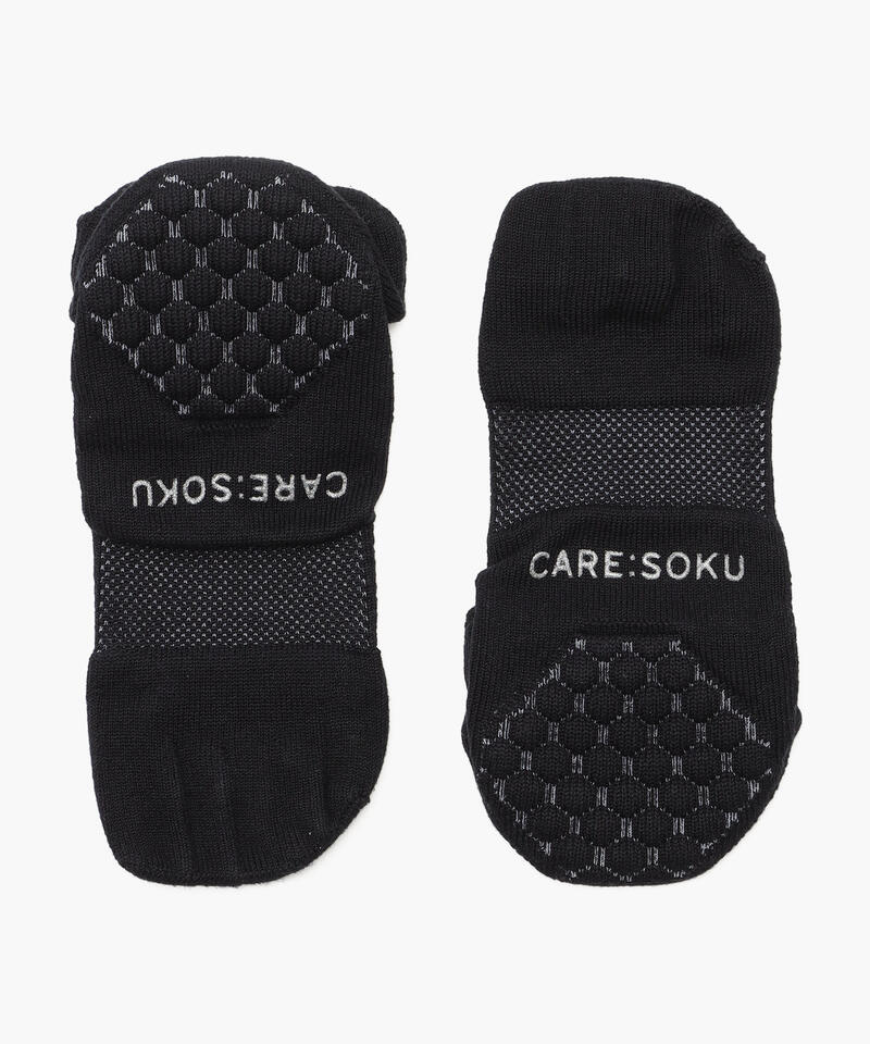 【ケアソク】ととのえる ウォーキング/ブラック ポリエステル コットン/ソックス メンズ/CARE:SOKU詳細画像1
