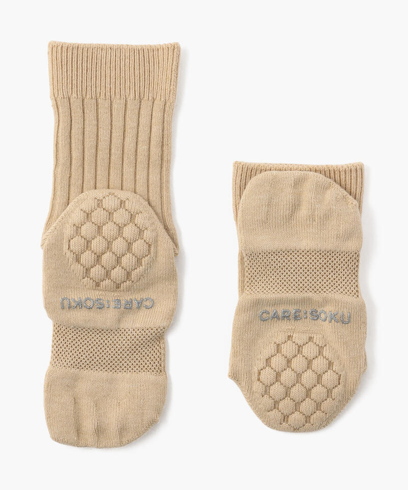 【ケアソク】ととのえる ベーシック/きなこ ポリエステル コットン/ソックス レディース/CARE:SOKU詳細画像2