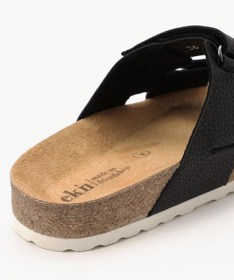 【エクン】アザレア/ブラック リサイクルヴィーガン/サンダル メンズ レディース/ekn AZALEA詳細画像5