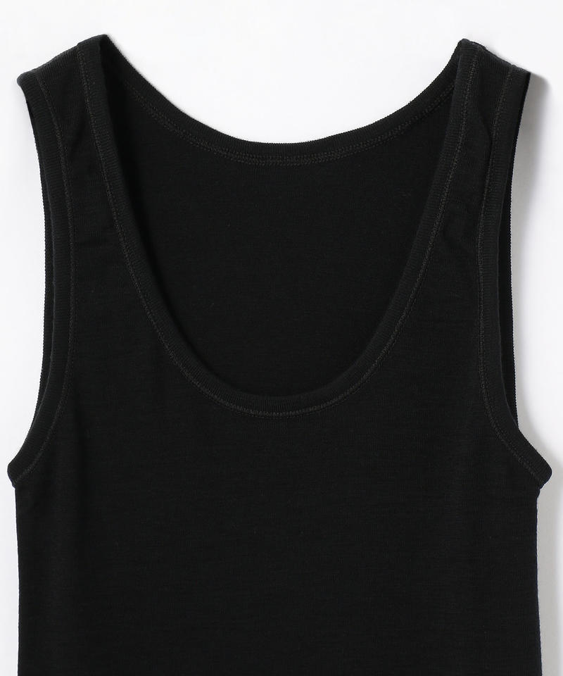 【ヨハ】マリー アンダーシャツ/ブラック ウール/ノースリーブ レディース/Joha MARIE詳細画像2